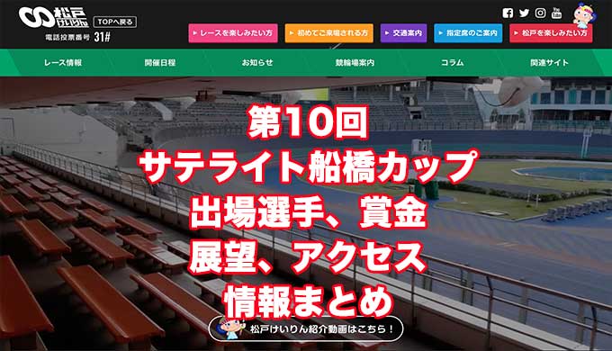 第10回サテライト船橋カップ2020(松戸競輪F1)アイキャッチ